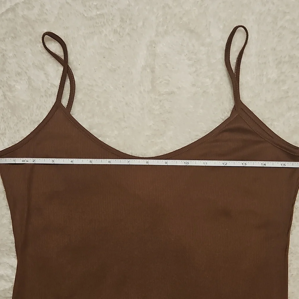 NEW Sinsay Brown Sleeveless Summer Dress Size S Casual Resortwear Minimalist - Picture 13 of 15